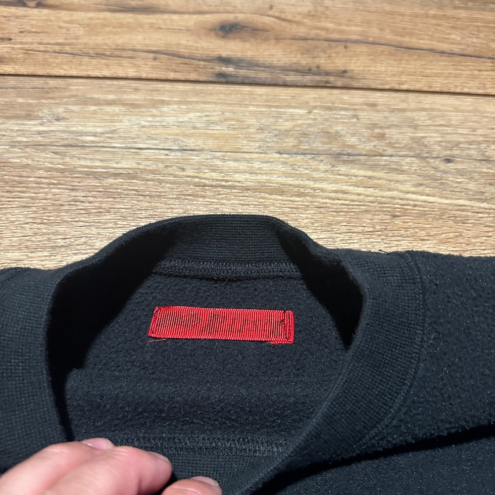 Vintage Unbranded Black Green Colorblock Fleece Pullover Men XL - Picture 4 of 6